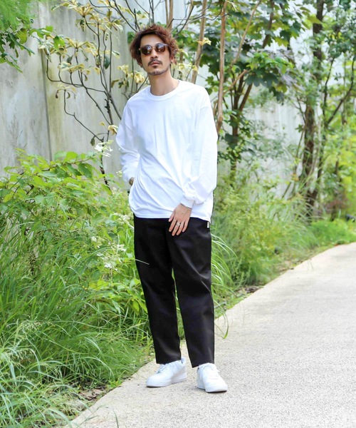 HANES（ヘインズ）の「【Hanes/ヘインズ】Beffy ロンT ビーフィー  無地　ユニセックス クルーネック（Tシャツ/カットソー・メンズ・ホワイト・SMALL/MEDIUM/LARGE/X-LARGE）」の14枚目の写真
