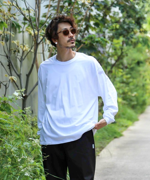 HANES（ヘインズ）の「【Hanes/ヘインズ】Beffy ロンT ビーフィー  無地　ユニセックス クルーネック（Tシャツ/カットソー・メンズ・ホワイト・SMALL/MEDIUM/LARGE/X-LARGE）」の13枚目の写真