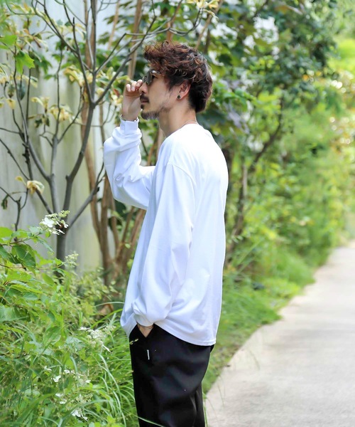 HANES（ヘインズ）の「【Hanes/ヘインズ】Beffy ロンT ビーフィー  無地　ユニセックス クルーネック（Tシャツ/カットソー・メンズ・ホワイト・SMALL/MEDIUM/LARGE/X-LARGE）」の12枚目の写真