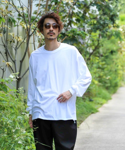 HANES（ヘインズ）の「【Hanes/ヘインズ】Beffy ロンT ビーフィー  無地　ユニセックス クルーネック（Tシャツ/カットソー・メンズ・ホワイト・SMALL/MEDIUM/LARGE/X-LARGE）」の21枚目の写真