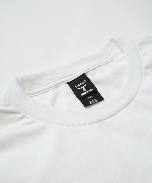 HANES（ヘインズ）の「【Hanes/ヘインズ】Beffy ロンT ビーフィー  無地　ユニセックス クルーネック（Tシャツ/カットソー・メンズ・ホワイト・SMALL/MEDIUM/LARGE/X-LARGE）」の18枚目の写真