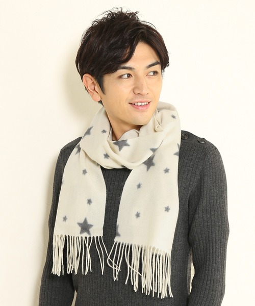 sankyo shokai(サンキョウショウカイ)の「カシミヤ100%マフラー(マフラー・レディース・ピンク/オレンジ/ハウンドトゥース/アイボリー・FREE)」の17枚目の写真
