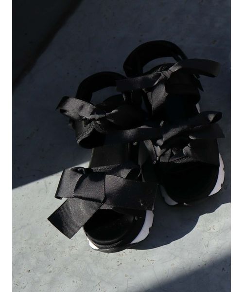 merry jenny（メリージェニー）の「リボンスニーカーサンダル（サンダル・レディース・アイボリー/ブラック/ラベンダー・SMALL/MEDIUM/LARGE）」の3枚目の写真