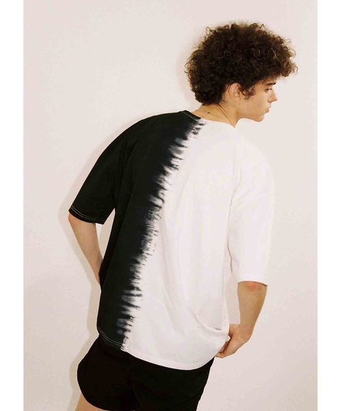 OY（オーワイ）の「『OY/オーワイ』TYE-DIE SHAPE LOGO T/タイダイシェイプロゴTシャツ（Tシャツ/カットソー・メンズ・ホワイト/ブラック・FREE）」の6枚目の写真