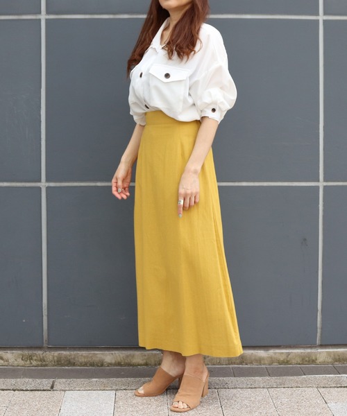 FUN.TRINITY（ファン トリニティー）の「カラービッグシャツ（シャツ/ブラウス・レディース・アイボリー/オフホワイト/ベージュ/ミント・M）」の22枚目の写真