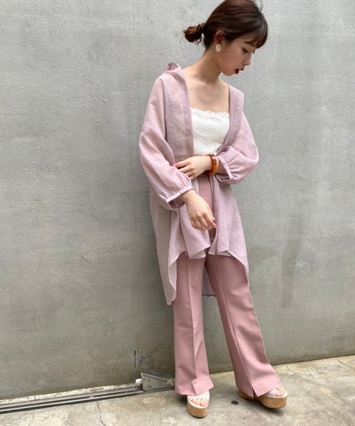 one after another NICE CLAUP（ワンアフターアナザーナイスクラップ）の「カラ―スラックスパンツ（スラックス・レディース・アイボリー/モカ/オリーブ/ブルー/ピンク・SMALL/MEDIUM）」の15枚目の写真