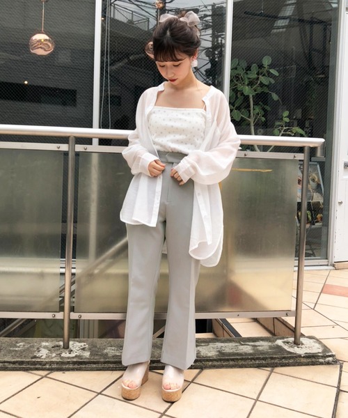 one after another NICE CLAUP（ワンアフターアナザーナイスクラップ）の「カラ―スラックスパンツ（スラックス・レディース・アイボリー/モカ/オリーブ/ブルー/ピンク・SMALL/MEDIUM）」の18枚目の写真