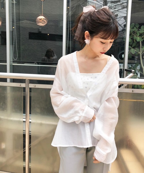 one after another NICE CLAUP（ワンアフターアナザーナイスクラップ）の「カラ―スラックスパンツ（スラックス・レディース・アイボリー/モカ/オリーブ/ブルー/ピンク・SMALL/MEDIUM）」の12枚目の写真