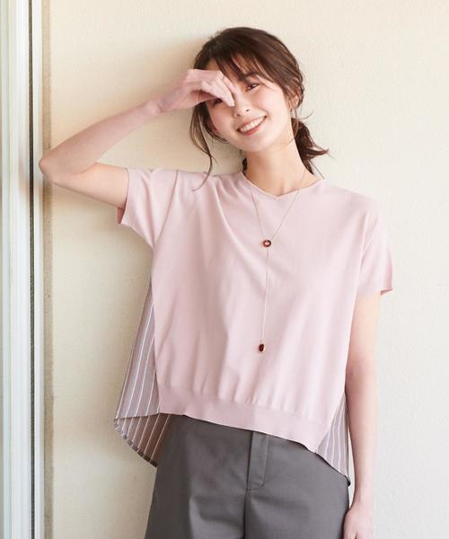 J.PRESS(ジェイプレス)の「【洗える】レーヨンストレッチバックストライプ ニット(ニット/セーター・レディース・ネイビー系/ホワイト系・MEDIUM/LARGE)」の6枚目の写真