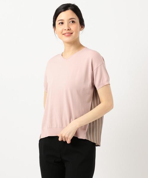 J.PRESS(ジェイプレス)の「【洗える】レーヨンストレッチバックストライプ ニット(ニット/セーター・レディース・ネイビー系/ホワイト系・MEDIUM/LARGE)」の11枚目の写真