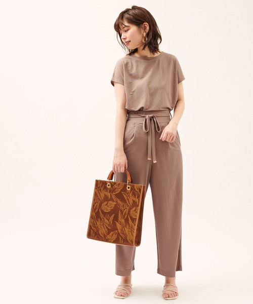 natural couture（ナチュラルクチュール）の「涼しげサラっとカットパンツ（その他パンツ・レディース・ブラック/オレンジ/モカ/グレイッシュベージュ・FREE）」の9枚目の写真