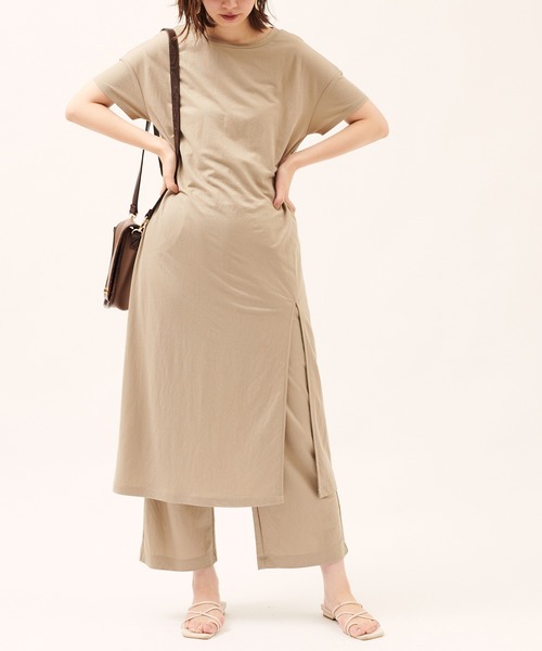 natural couture（ナチュラルクチュール）の「涼しげサラっとカットパンツ（その他パンツ・レディース・ブラック/オレンジ/モカ/グレイッシュベージュ・FREE）」の14枚目の写真