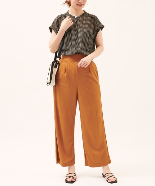 natural couture（ナチュラルクチュール）の「涼しげサラっとカットパンツ（その他パンツ・レディース・ブラック/オレンジ/モカ/グレイッシュベージュ・FREE）」の17枚目の写真