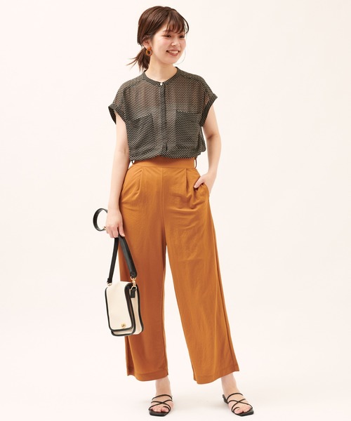 natural couture（ナチュラルクチュール）の「涼しげサラっとカットパンツ（その他パンツ・レディース・ブラック/オレンジ/モカ/グレイッシュベージュ・FREE）」の19枚目の写真