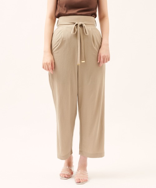 natural couture（ナチュラルクチュール）の「涼しげサラっとカットパンツ（その他パンツ・レディース・ブラック/オレンジ/モカ/グレイッシュベージュ・FREE）」の20枚目の写真