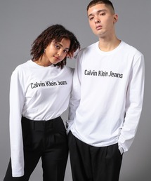 Calvin Klein | ワードマーク クルーネック ロングスリーブ Tシャツ(Tシャツ/カットソー)