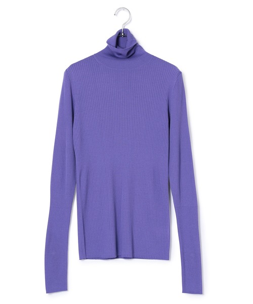 ADAM ET ROPE'（アダムエロペ）の「アンチピリングリブニットタートル（ニット/セーター・レディース・ブラック/キナリ/ミント/パープル・FREE）」の10枚目の写真