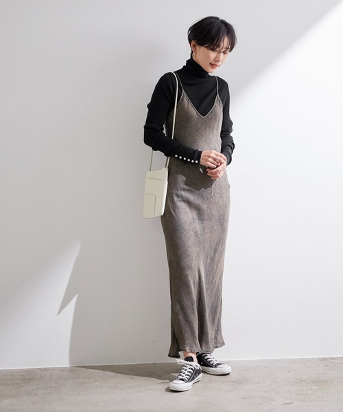 ADAM ET ROPE'（アダムエロペ）の「アンチピリングリブニットタートル（ニット/セーター・レディース・ブラック/キナリ/ミント/パープル・FREE）」の21枚目の写真