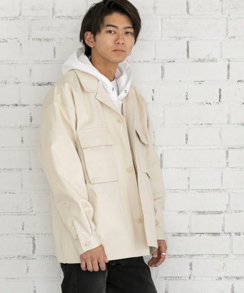 ADMIX/ATELIER SAB MEN（アドミックスアトリエサブメン）の「オーバーサイズ CPOジャケット（ブルゾン・メンズ・オフホワイト/ブラック/ブラック系その他/ベージュ/インディゴブルー/ワンウォッシュ・48/50）」の3枚目の写真