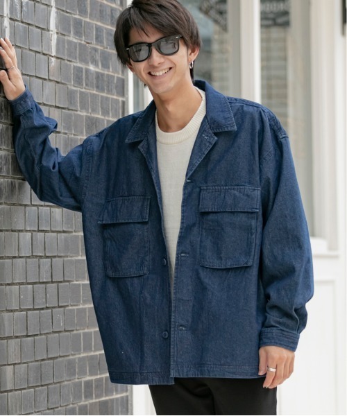 ADMIX/ATELIER SAB MEN（アドミックスアトリエサブメン）の「オーバーサイズ CPOジャケット（ブルゾン・メンズ・オフホワイト/ブラック/ブラック系その他/ベージュ/インディゴブルー/ワンウォッシュ・48/50）」の6枚目の写真