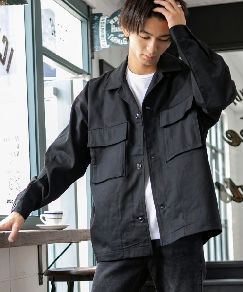 ADMIX/ATELIER SAB MEN（アドミックスアトリエサブメン）の「オーバーサイズ CPOジャケット（ブルゾン・メンズ・オフホワイト/ブラック/ブラック系その他/ベージュ/インディゴブルー/ワンウォッシュ・48/50）」の4枚目の写真