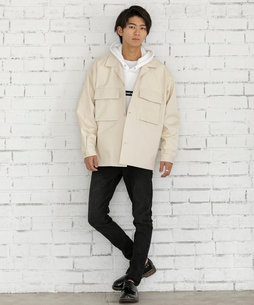 ADMIX/ATELIER SAB MEN（アドミックスアトリエサブメン）の「オーバーサイズ CPOジャケット（ブルゾン・メンズ・オフホワイト/ブラック/ブラック系その他/ベージュ/インディゴブルー/ワンウォッシュ・48/50）」の18枚目の写真