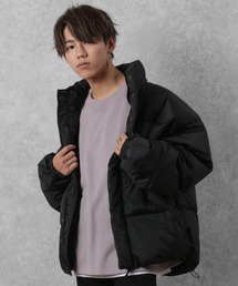 make a ray! | オーバーサイズ スタンドカラー ファイバーダウン ショートジャケット(ダウンジャケット/コート)