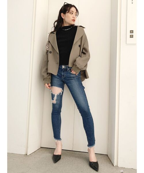 GYDA(ジェイダ)の「ショートトレンチコート(トレンチコート・レディース・ベージュ/カーキ・FREE)」の18枚目の写真