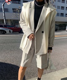 Ameri（アメリ）の「KNIT VEST SET SHIRT JACKET（テーラード