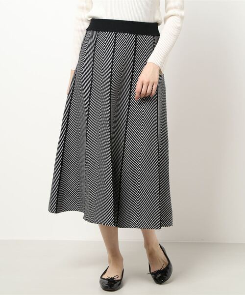 INTERPLANET（インタープラネット）の「配色柄ニットスカート（スカート・レディース・ブラウン/ブラック・FREE）」の8枚目の写真