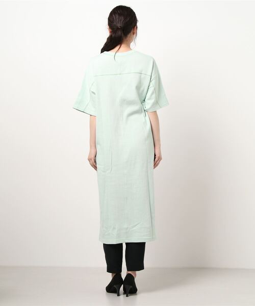 チチカカ（チチカカ）の「ステッチカラーハニカムワンピース（ワンピース・レディース・ライム/ベージュ/ピンク・FREE）」の8枚目の写真