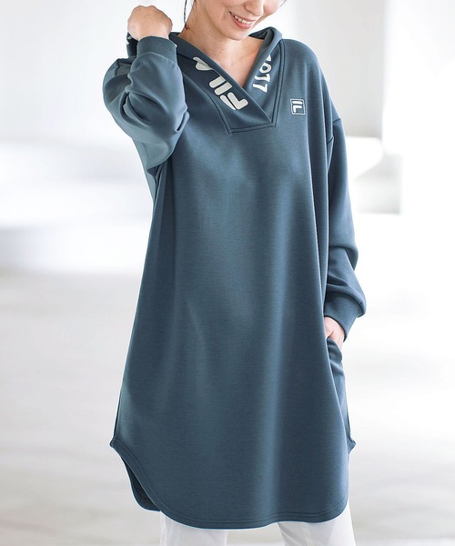 FILA（フィラ）の「FILA Vネックパーカーワンピース（ワンピース
