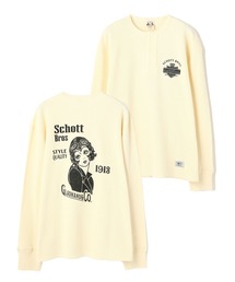 schott | ×GLAD HAND/グラッドハンド/ONESTAR LADY HENRY WAFFLE LS T-SHIRT/ワンスターレディー ワッフルLS(Tシャツ/カットソー)