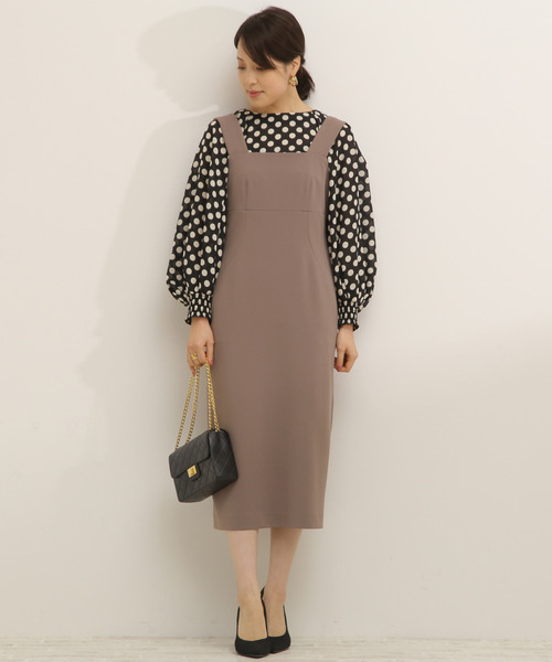 Tiara（ティアラ）の「バックスリットジャンスカ（ワンピース・レディース・モカ/ブラック・S/M）」の2枚目の写真