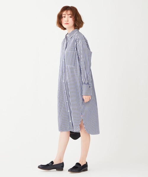 定番の冬ギフト ワンピース Web限定カラーあり 洗える Psエンブロイダリーシャツ シャツワンピース