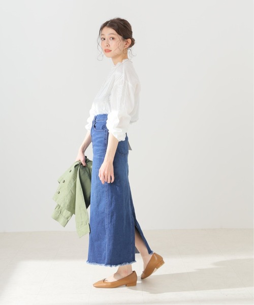 Simplicite（サンプリシテ）の「Natural Friendly デニムスカート（デニムスカート・レディース・ブラック/ブルー系その他・SMALL/MEDIUM）」の19枚目の写真
