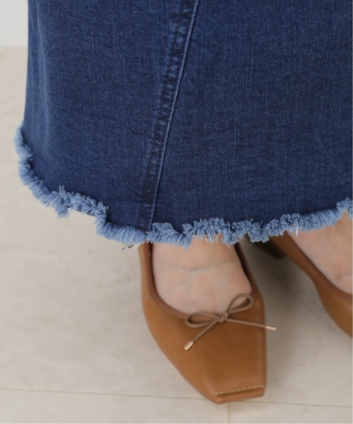 Simplicite（サンプリシテ）の「Natural Friendly デニムスカート（デニムスカート・レディース・ブラック/ブルー系その他・SMALL/MEDIUM）」の15枚目の写真