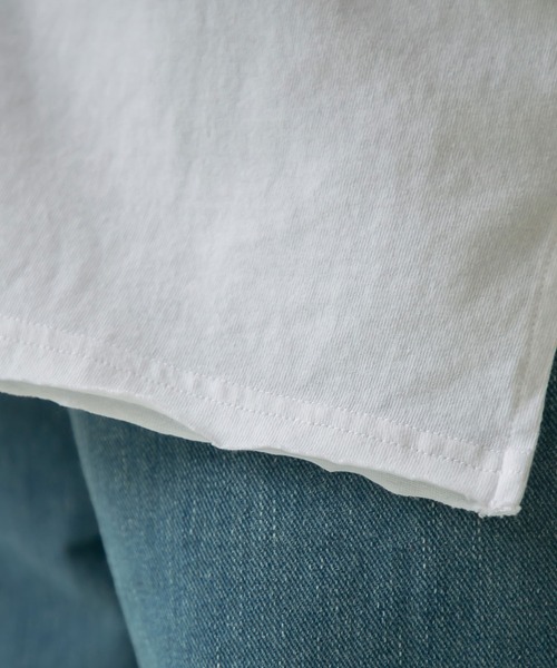 rectangle(レクタングル)の「カットオフコットンTシャツ(Tシャツ/カットソー・レディース・ブラック/ベージュ/オフホワイト/ブルー・FREE)」の6枚目の写真