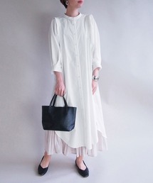 NICOLE white | バックビンテージサテンワンピース(ワンピース)
