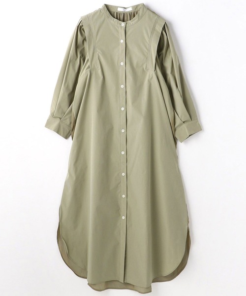 NICOLE white(ニコルホワイト)の「バックビンテージサテンワンピース(ワンピース・レディース・カーキ/オフホワイト/ライトグレー・FREE)」の4枚目の写真