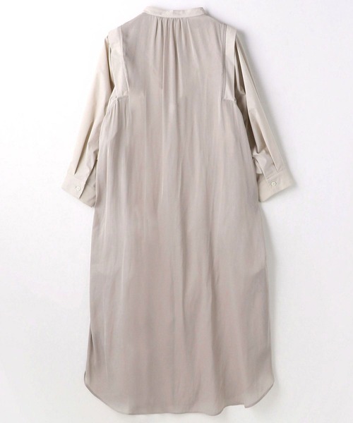 NICOLE white(ニコルホワイト)の「バックビンテージサテンワンピース(ワンピース・レディース・カーキ/オフホワイト/ライトグレー・FREE)」の21枚目の写真