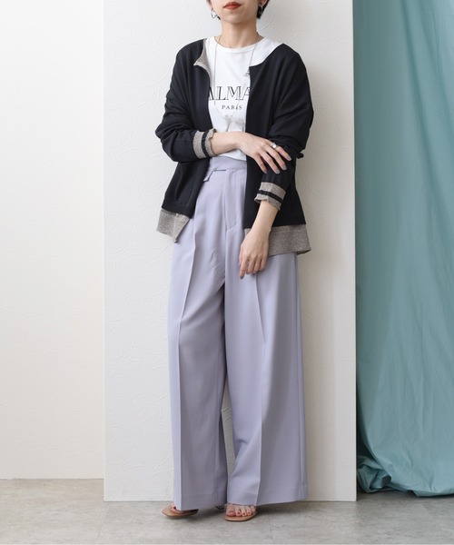 セール Eimee リバーシブルラメニットレイヤードcd カーディガン ボレロ Eimee Law エイミーロウ のファッション