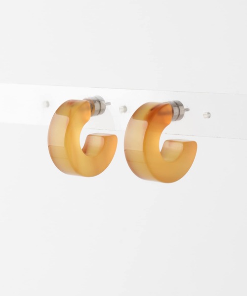 URBAN RESEARCH DOORS(アーバンリサーチドアーズ)の「MACHETE Muse Hoop(ピアス(両耳用)・レディース・アイボリー/ライトブラウン/グリーン系その他・ONE)」の9枚目の写真