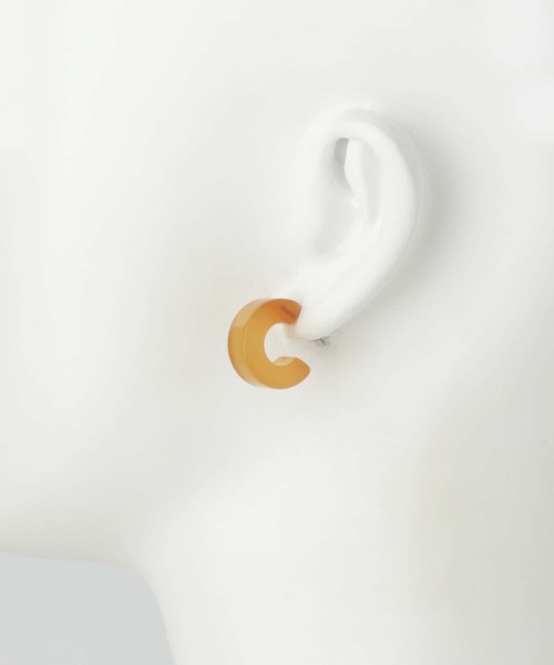 URBAN RESEARCH DOORS(アーバンリサーチドアーズ)の「MACHETE Muse Hoop(ピアス(両耳用)・レディース・アイボリー/ライトブラウン/グリーン系その他・ONE)」の8枚目の写真