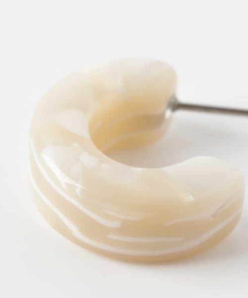 URBAN RESEARCH DOORS(アーバンリサーチドアーズ)の「MACHETE Muse Hoop(ピアス(両耳用)・レディース・アイボリー/ライトブラウン/グリーン系その他・ONE)」の11枚目の写真