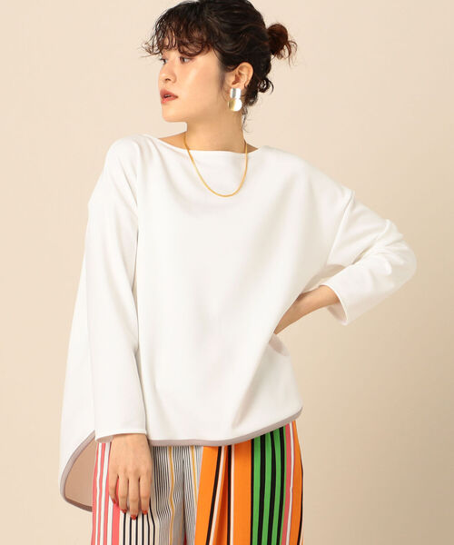 NOLLEY’S Sophi(ノーリーズソフィ)の「ダンボール配色プルオーバーカットソー(Tシャツ/カットソー・レディース・チャコールグレー/ベージュ/ホワイト・38/36)」の19枚目の写真