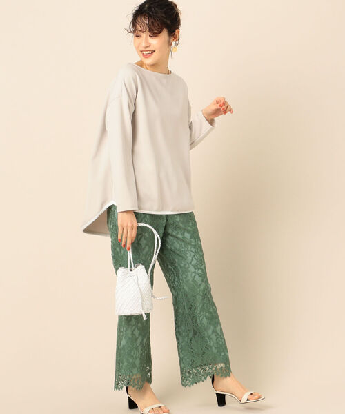 NOLLEY’S Sophi(ノーリーズソフィ)の「ダンボール配色プルオーバーカットソー(Tシャツ/カットソー・レディース・チャコールグレー/ベージュ/ホワイト・38/36)」の7枚目の写真