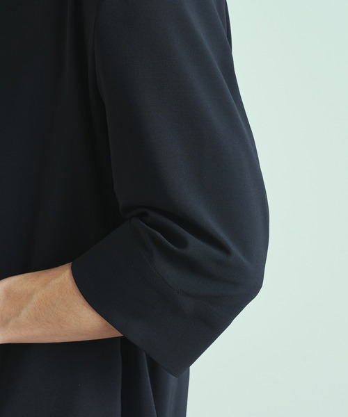 Lui's（ルイス）の「【2×2 セットアップシリーズ 21Summer】 5分袖ノーカラージャケット（ノーカラージャケット・メンズ・ブラック/ブルーグリーン・SMALL/MEDIUM）」の10枚目の写真