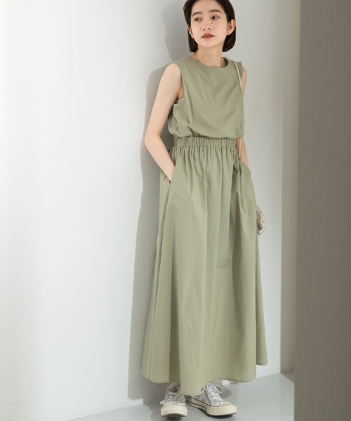 KBF（ケイビーエフ）の「ノースリーブレイヤードロングワンピース  