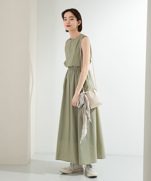 KBF（ケイビーエフ）の「ノースリーブレイヤードロングワンピース  